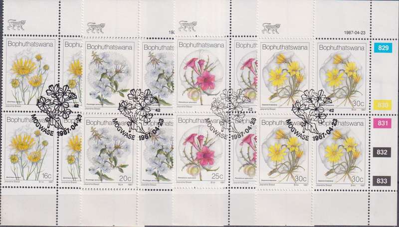 Stamp Control Blocks Bophuthatswana