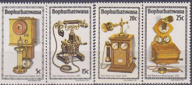 Stamps Bophuthatswana 1981 History of the Telephone