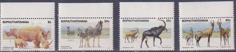 Stamps Bophuthatswana 1983 Pilanesberg Nature Reserve