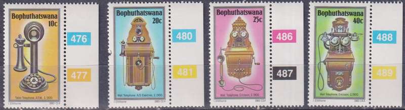 Stamps Bophuthatswana 1984 History of the Telephone