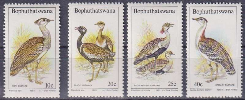 Stamps Bophuthatswana 1983 Birds of the Veld