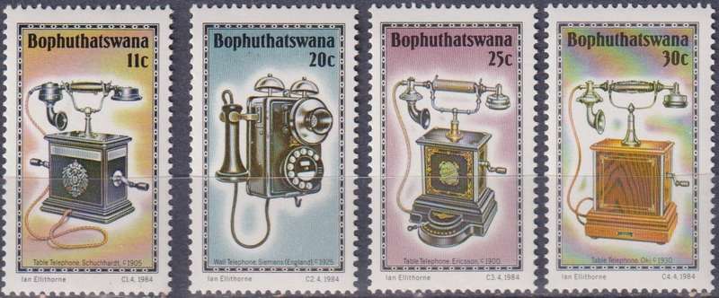 Stamps Bophuthatswana 1984 History of the Telephone