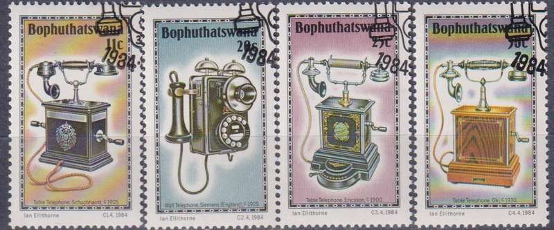 Stamps Bophuthatswana 1984 History of the Telephone