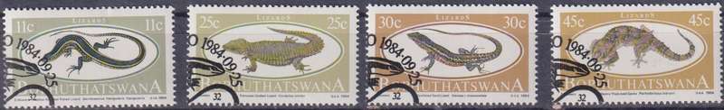 Stamps Bophuthatswana 1984 Lizards