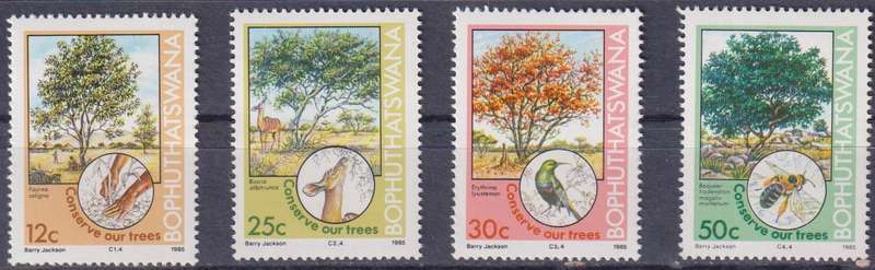 Stamps Bophuthatswana 1985 Tree Conservation
