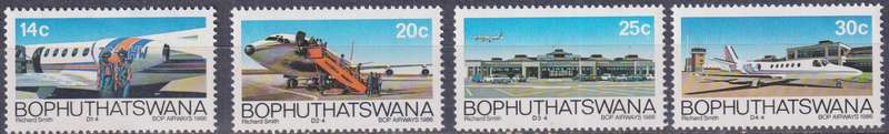 Stamps Bophuthatswana 1986 "B.O.P." Airways