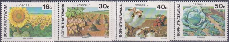 Stamps Bophuthatswana 1988 Crops