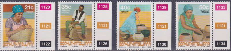 Stamps Bophuthatswana 1990 Traditional Crafts