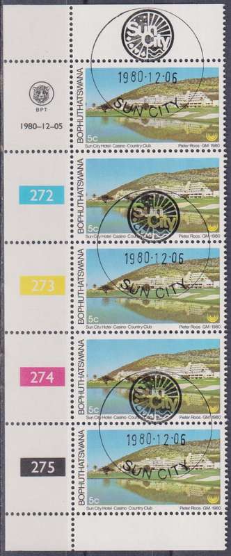Stamp Control Blocks Bophuthatswana 1980 Tourism - Sun City