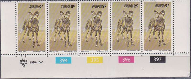 Stamps Control Blocks SWA 1980 Wild Mammals