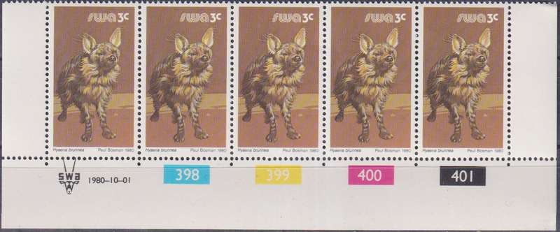 Stamps Control Blocks SWA 1980 Wild Mammals