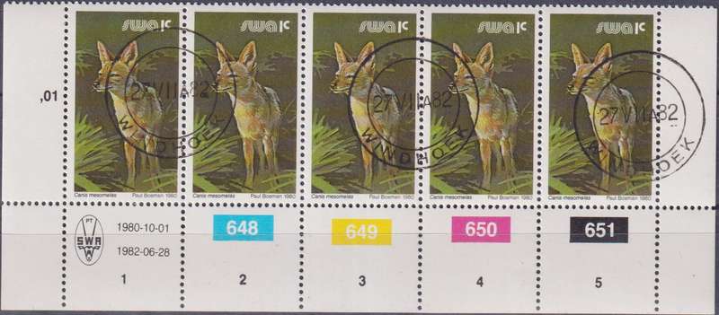 Stamps Control Blocks SWA 1980 Wild Mammals