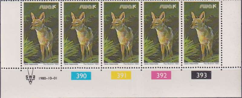 Stamps Control Blocks SWA 1980 Wild Mammals