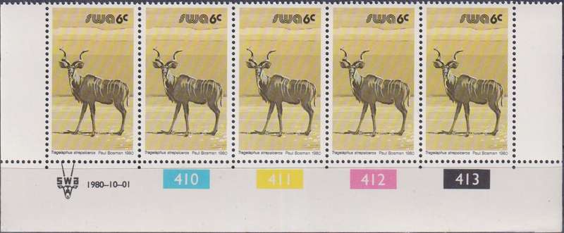 Stamps Control Blocks SWA 1980 Wild Mammals