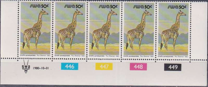 Stamps Control Blocks SWA 1980 Wild Mammals