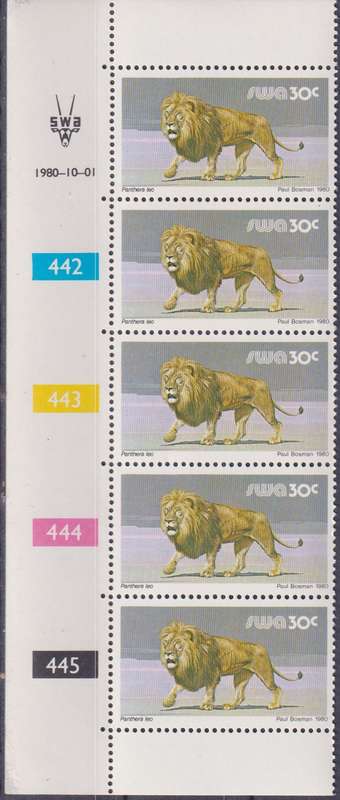 Stamps Control Blocks SWA 1980 Wild Mammals