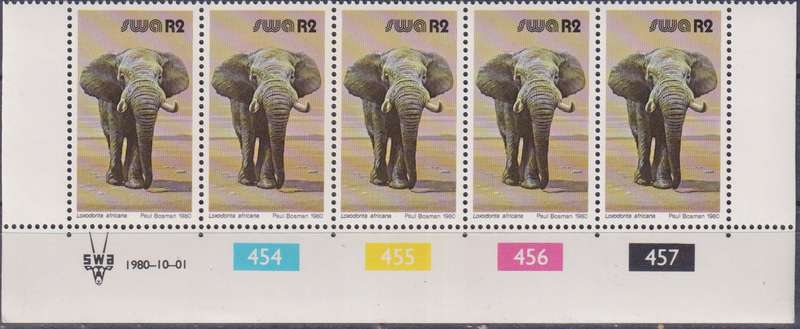 Stamps Control Blocks SWA 1980 Wild Mammals