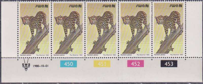 Stamps Control Blocks SWA 1980 Wild Mammals