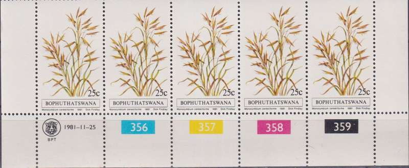 Stamps Control Blocks 1981 Indigenous Grasses