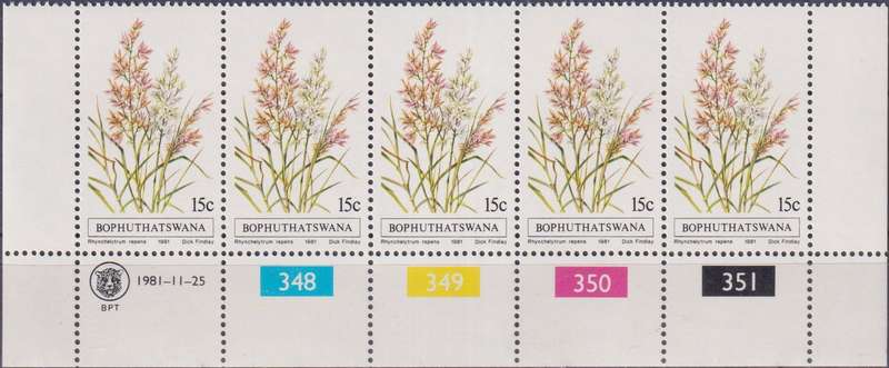 Stamps Control Blocks 1981 Indigenous Grasses