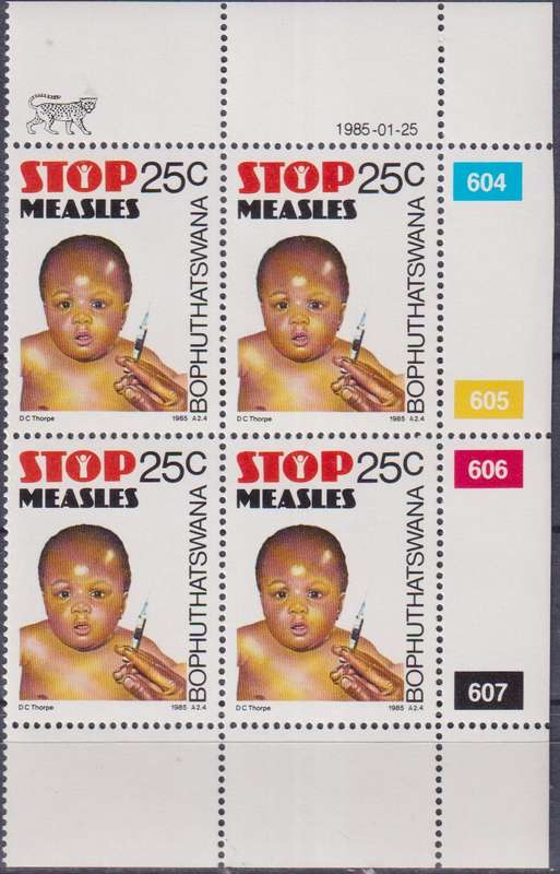 Stamps Control Blocks 1985 Health