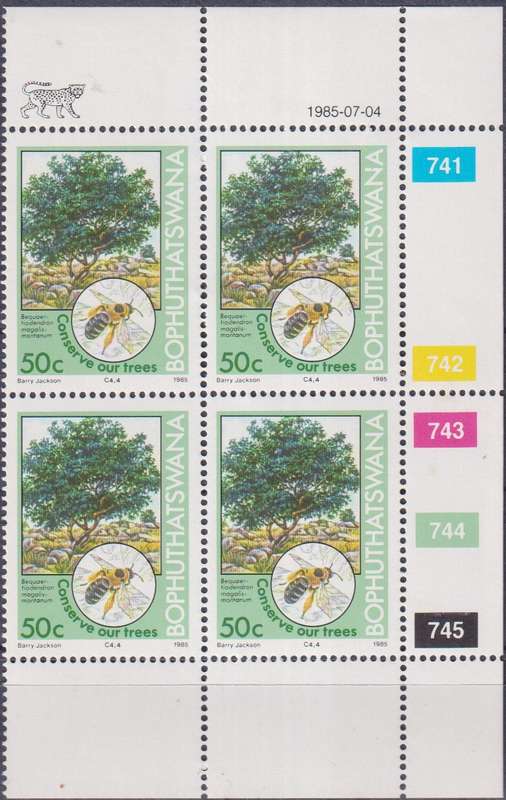 Stamps Control Blocks 1985 Tree Conservation