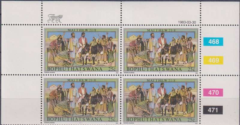Stamps Control Blocks 1983 Easter - Palm Sunday