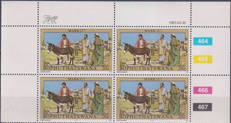 Stamps Control Blocks 1983 Easter - Palm Sunday