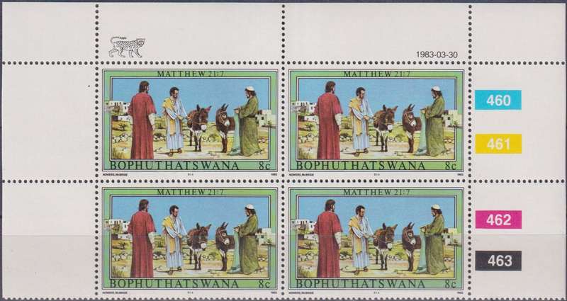 Stamps Control Blocks 1983 Easter - Palm Sunday