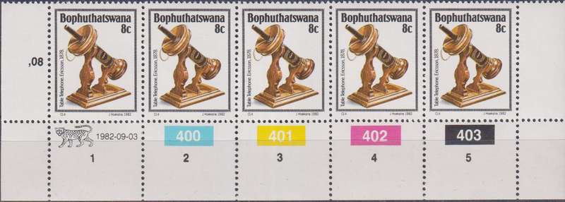 Stamps Control Blocks 1982 History of the Telephone