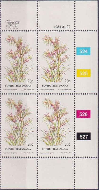 Stamps Control Blocks 1984 Indigenous Grasses