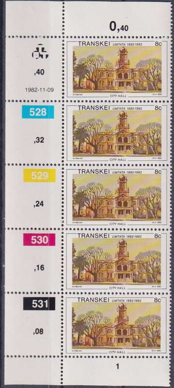 Stamp Control Blocks Transkei