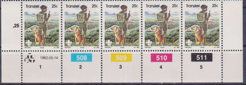 Stamp Control Blocks Transkei