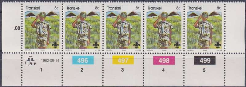 Stamp Control Blocks Transkei