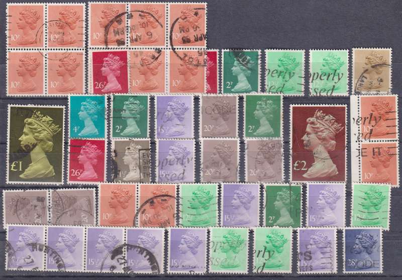 Stamps Stamp GB Machims  Queen heads