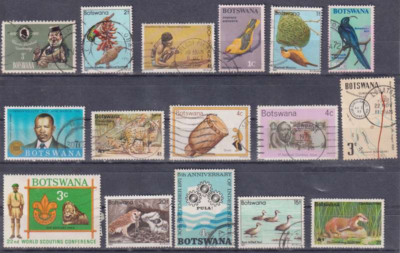 Stamps Botswana Mix Card