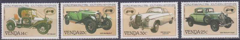 Stamps Venda 1986 Veteran Car Rally