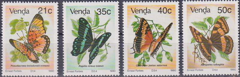 Stamps Venda 1990 Butterflies