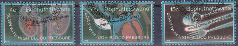Stamps Bophuthatswana 1978 World Hypertension Month