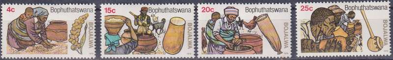 Stamps Bophuthatswana 1979 Sorghum Beer-making