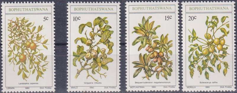 Stamps Bophuthatswana 1980 Edible Wild Fruits