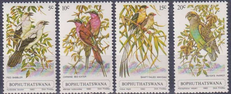 Stamps Bophuthatswana 1980 Birds