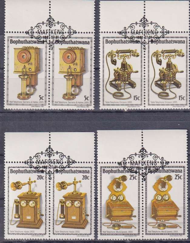 Stamps Bophuthatswana 1981 History of the Telephone