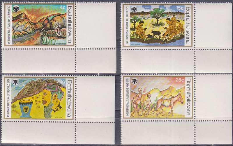 Stamps Bophuthatswana 1979 International Year of the Child - Children's Drawings of Local Fables