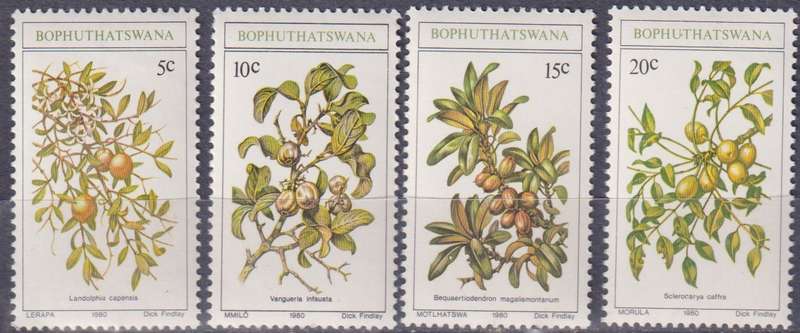 Stamps Bophuthatswana 1980 Edible Wild Fruits