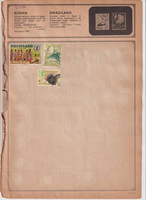 Stamps on paper Mix World