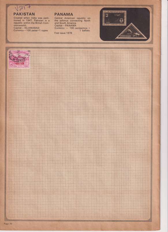 Stamps on paper Mix World