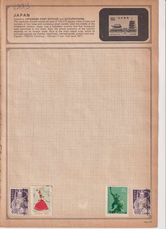 Stamps on paper Mix World