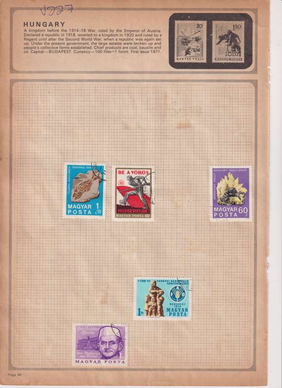 Stamps on paper Mix World