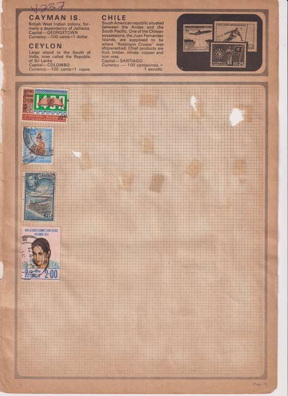 Stamps on paper Mix World